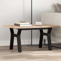 Berkfield Coffee Table Y-Frame 80X50X40.5 Cm Solid Wood Pine And Steel - thumbnail 1