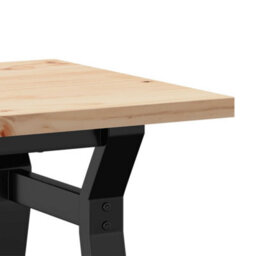 Berkfield Coffee Table Y-Frame 80X50X40.5 Cm Solid Wood Pine And Steel - thumbnail 7