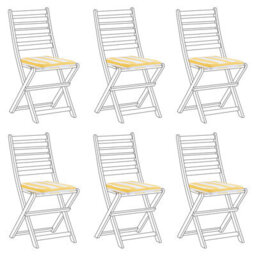 Beliani Set Of 6 Garden Chair Cushions Tolve 39 X 31 Cm Yellow