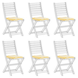 Beliani Set Of 6 Garden Chair Cushions Tolve 39 X 31 Cm Yellow - thumbnail 4