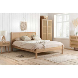 Birlea Croxley King Rattan Bed Oak - thumbnail 1