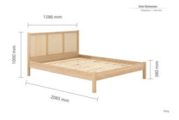 Birlea Croxley King Rattan Bed Oak - thumbnail 9