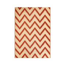 Relsy Extra Large Garden Outdoor Rug For Patio, Reversible Chevron Colours, Red & Cream Waterproof Area Rug 180 X 270Cm - thumbnail 9
