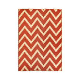 Relsy Extra Large Garden Outdoor Rug For Patio, Reversible Chevron Colours, Red & Cream Waterproof Area Rug 180 X 270Cm - thumbnail 8