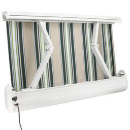 Sundaze Full Cassette Electric Remote Controlled Retractable Awning Garden Patio Canopy Shade Sail 4.5X3M Multi-Stripe - thumbnail 3