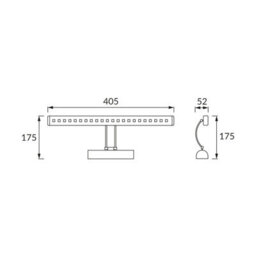 CGC Lighting Cgc Kat Led Indoor Chrome Over Picture Wall Light With On/off Switch - thumbnail 2