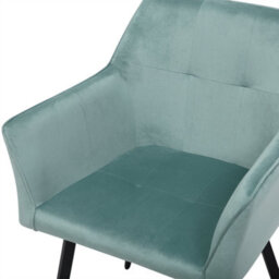 Beliani Set Of 2 Dining Chairs Jasmin Velvet Mint Green - thumbnail 8