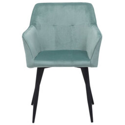 Beliani Set Of 2 Dining Chairs Jasmin Velvet Mint Green - thumbnail 4