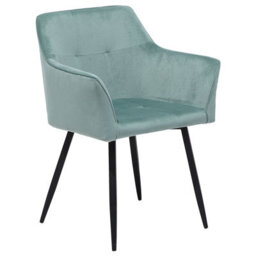 Beliani Set Of 2 Dining Chairs Jasmin Velvet Mint Green - thumbnail 5