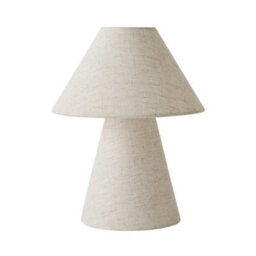 Valuelights Gigi Natural Linen Full Fabric Tapered Table Lamp And Bulb - thumbnail 8
