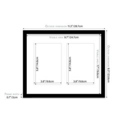 10X8 Inch 2 Opening Photo Collage Frame, Display Two 6X4 Inch Photos, Multi Aperture Family Picture Frame, Black - thumbnail 4