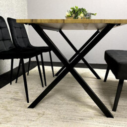 Kosy Koala Dining Table Set With 2 Velvet Chairs And Black Bench Modern Dining Furniture - thumbnail 4