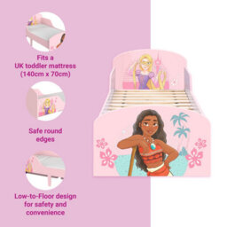 Disney Princess Toddler Bed: Sturdy Engineered Wood Construction, Fits 140Cm X 70Cm Mattress (Mattress Not Included) - thumbnail 5