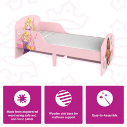 Disney Princess Toddler Bed: Sturdy Engineered Wood Construction, Fits 140Cm X 70Cm Mattress (Mattress Not Included) - thumbnail 4
