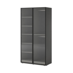 Arte Elegant Lund Hinged Door Wardrobe Flutes H2000mm W1010mm D510mm In Sophisticated Grey - Timeless Storage Solution - thumbnail 1