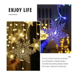 3.2M Multicolor Led Snowflake Fairy Lights , 110V Us Plug, Waterproof Christmas And Party Decor - thumbnail 4