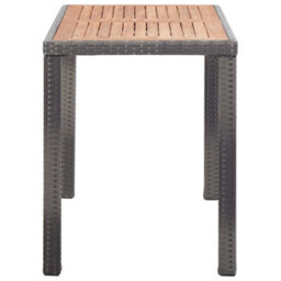 Berkfield Garden Table Anthracite And Brown 123X60X74 Cm Solid Acacia Wood - thumbnail 3
