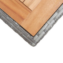 Berkfield Garden Table Anthracite And Brown 123X60X74 Cm Solid Acacia Wood - thumbnail 5