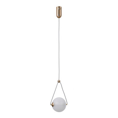 Luminosa Lighting Luminosa Rastia 15Cm Globe Pendant Ceiling Light Gold Opal Shade 3000K Warm White - image 1