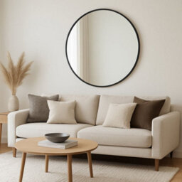Jōbū Jobu Home - Rei, Round Gold Metal Circle Mirror - 70Cm X 70Cm - thumbnail 2