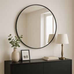 Jōbū Jobu Home - Rei, Round Gold Metal Circle Mirror - 70Cm X 70Cm