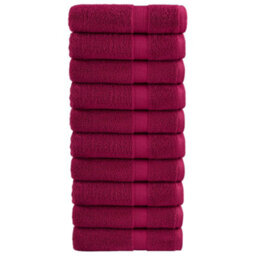 Berkfield Premium Shower Towels Solund 10Pcs Bordeaux 70X140Cm 600Gsm - thumbnail 1