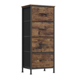 LEDREM Bellah Collection - Chest Of Drawers, Storage Unit, For Bedroom, Closet, Hallway, Living Room, Steel, 4 Drawers, Industrial - thumbnail 2