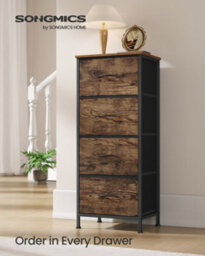 Songmics Bellah Collection - Chest Of Drawers, Storage Unit, For Bedroom, Closet, Hallway, Living Room, Steel, 4 Drawers