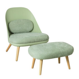 Sobuy Fst63-Gr,armchair With Beech Footrest Fabric Grey 67Cm Wide,green,w65Xd59Xh76 - thumbnail 1