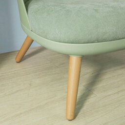 Sobuy Fst63-Gr,armchair With Beech Footrest Fabric Grey 67Cm Wide,green,w65Xd59Xh76 - thumbnail 5