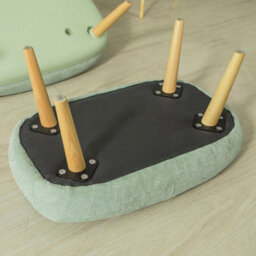 Sobuy Fst63-Gr,armchair With Beech Footrest Fabric Grey 67Cm Wide,green,w65Xd59Xh76 - thumbnail 8