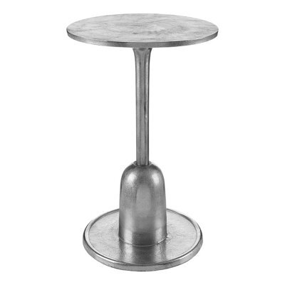 Orsina Durable Side Table With Silver Finish, Handcrafted Small Table For Lounge, Versatile Side Table For Bedroom - image 1