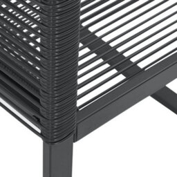 Garden Chairs 4 Pcs Black Poly Rattan - thumbnail 8