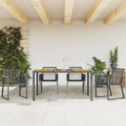Garden Chairs 4 Pcs Black Poly Rattan - thumbnail 3