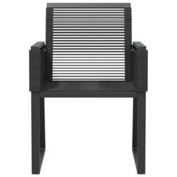 Garden Chairs 4 Pcs Black Poly Rattan - thumbnail 5