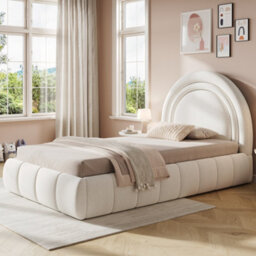 Modernluxe 3Ft Single Bed, 90X190 Cm, Ottoman Bed, Hydraulic Bed, With Headboard And Large Storage Space, Velvet, Beige - thumbnail 2