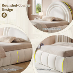 Modernluxe 3Ft Single Bed, 90X190 Cm, Ottoman Bed, Hydraulic Bed, With Headboard And Large Storage Space, Velvet, Beige - thumbnail 7