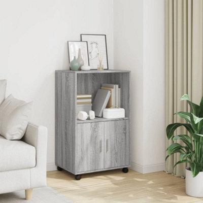 Walplus Rollingâ Cabinet Grey Sonoma 55X40X91 Cm Engineered Wood - image 1