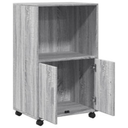Walplus Rollingâ Cabinet Grey Sonoma 55X40X91 Cm Engineered Wood - thumbnail 7