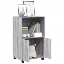 Walplus Rollingâ Cabinet Grey Sonoma 55X40X91 Cm Engineered Wood - thumbnail 3