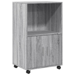 Walplus Rollingâ Cabinet Grey Sonoma 55X40X91 Cm Engineered Wood - thumbnail 2