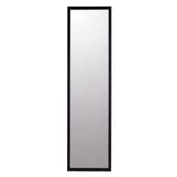 Black Rectangular Wall-Mounted Full Length Framed Mirror, (H)125Cm (W)34Cm - thumbnail 2