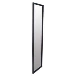 Black Rectangular Wall-Mounted Full Length Framed Mirror, (H)125Cm (W)34Cm - thumbnail 3