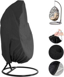 (Black, 190 X 115 Cm) Hanging Chair Cover, Garden Rattan Wicker Waterproof Chair, Protective Cover For Egg - thumbnail 3