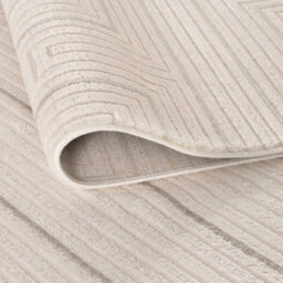 The Rugs Carmel Cream/grey Geometric Design Area Rug And Runner Non Shedding, Stain Resistant, Soft - thumbnail 3