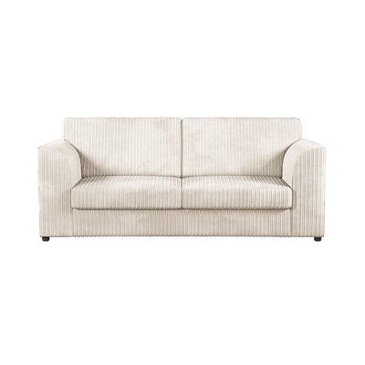 Furnishings For Less UK Luxor Jumbo Cord Fabric 3 Seater Sofa - Fullback Cream