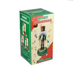 Shatchi 30Cm Musical Box Wooden Nutcrackers Soldiers Figures Animated Clockwork Puppet Figurines Christmas Decoration Ornament - thumbnail 3