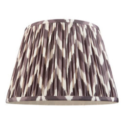 Loops Set Of 2 Elegant Handcrafted Pearl Grey Tapered Lamp Shades With Zigzag Pattern - thumbnail 5