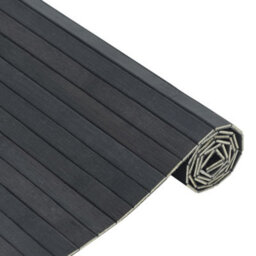 Berkfield Rug Square Grey 100X100 Cm Bamboo - thumbnail 4