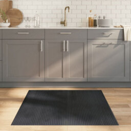 Berkfield Rug Square Grey 100X100 Cm Bamboo - thumbnail 1